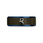 personalized presents for her – gunmetal & blue tungsten mosfet wedding band