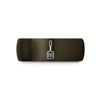 best birthday presents – gunmetal & black tungsten slotted spatula wedding band