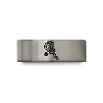 engraved rings for guys – silver tungsten lacrosse ball stick wedding band