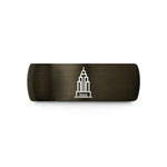 comfort-fit rings men – gunmetal & black tungsten skyscraper wedding band