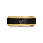 cool presents for him – black & gold tungsten tuba wedding band