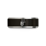cool presents for him – black & gray tungsten tuba wedding band