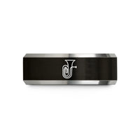 cool presents for him – black & gray tungsten tuba wedding band