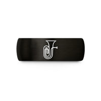 unique presents for men – black tungsten tuba wedding band