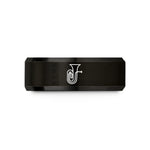 unique presents for men – black tungsten tuba wedding band
