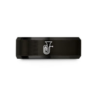 unique presents for men – black tungsten tuba wedding band