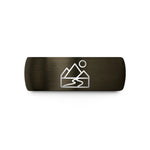 custom rings for men – gunmetal & black tungsten valley wedding band