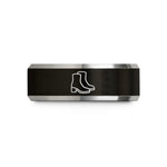 special presents for mom – black & silver tungsten turnout boots wedding band