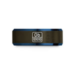 personalized jewelry for mom – gunmetal & blue tungsten 0b101010 wedding band