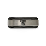 best presents for mom – black & gray tungsten aztec serpent wedding band