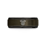 unique keepsakes for her – gunmetal & black tungsten aztec serpent wedding band