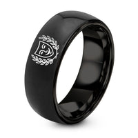 Gift Idea for Moms – black tungsten drama mask ring