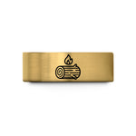 special present for mom – gold tungsten yule log wedding band