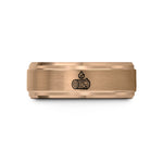 best presents for parents – rose gold tungsten yule log wedding band