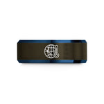 thoughtful presents for mom – gunmetal & blue tungsten globe thermometer wedding band