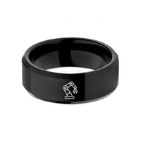 special presents for her – black tungsten industrial robot arm wedding band