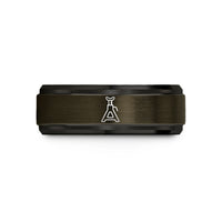 anniversary presents for couples – gunmetal & black tungsten jack stands wedding band