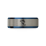 matching rings for couples – blue & grey tungsten north america wedding band