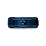 unique present for pairs – blue tungsten north america wedding band