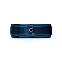 unique present for pairs – blue tungsten north america wedding band