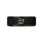 couple anniversary present ideas – black tungsten supercharger wedding band