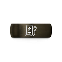 best presents for lovers – gunmetal & black tungsten supercharger wedding band