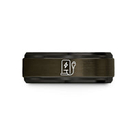 unique presents for partners – gunmetal & black tungsten supercharger wedding band