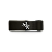 anniversary present ideas men – black & grey tungsten endo stoppie wedding band