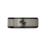 anniversary present ideas men – black & silver tungsten endo stoppie wedding band