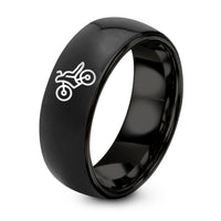 Gift Ideas for Anniversary – black tungsten endo stoppie ring