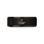 personalized anniversary present ideas – black tungsten fingerstyle player wedding band