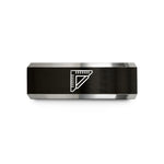 birthday presents for couples – black & gray tungsten carpenter square wedding band