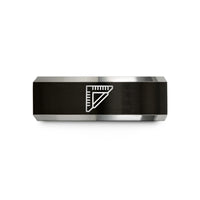 birthday presents for couples – black & gray tungsten carpenter square wedding band