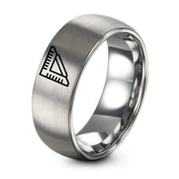 Gift Ideas for Birthday – gray tungsten carpenter square ring