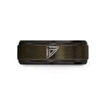 custom birthday present ideas – gunmetal & black tungsten carpenter square wedding band