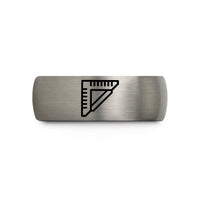 unique birthday present ideas – gunmetal & silver tungsten carpenter square wedding band