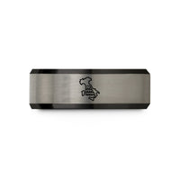 personalized present for couples – black & gray tungsten it wedding band