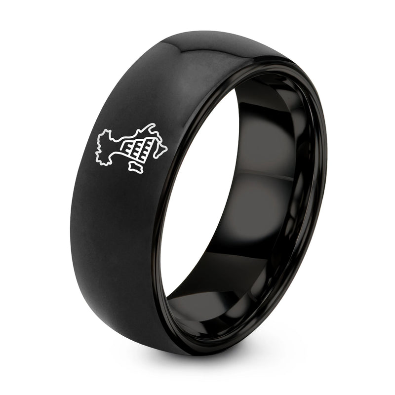 IT – Tungsten Wedding Band, 8 mm, Silver Comfort-Fit Unisex