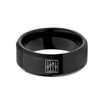 unique birthday present – black tungsten mixing console wedding band