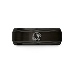 couples present ideas – black tungsten bald eagle wedding band