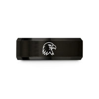 romantic presents for couples – black tungsten bald eagle wedding band