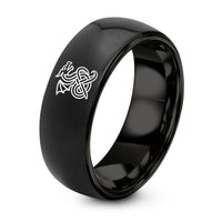 Gift Ideas for Couples – black tungsten celtic dragon knot ring