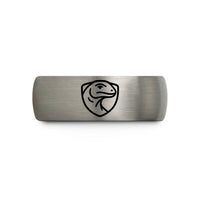 unique presents for pairs – black & grey tungsten komodo dragon wedding band