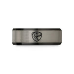 unique presents for pairs – black & gray tungsten komodo dragon wedding band