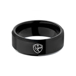 tungsten ring for couples – black tungsten komodo dragon wedding band