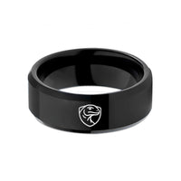 tungsten ring for couples – black tungsten komodo dragon wedding band