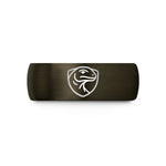 tungsten ring for couples – gunmetal & black tungsten komodo dragon wedding band