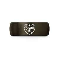 tungsten ring for couples – gunmetal & black tungsten komodo dragon wedding band