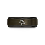 unique presents for pairs – gunmetal & black tungsten wild boar wedding band