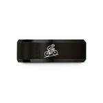 special presents for dad – black tungsten cyclist climbing wedding band